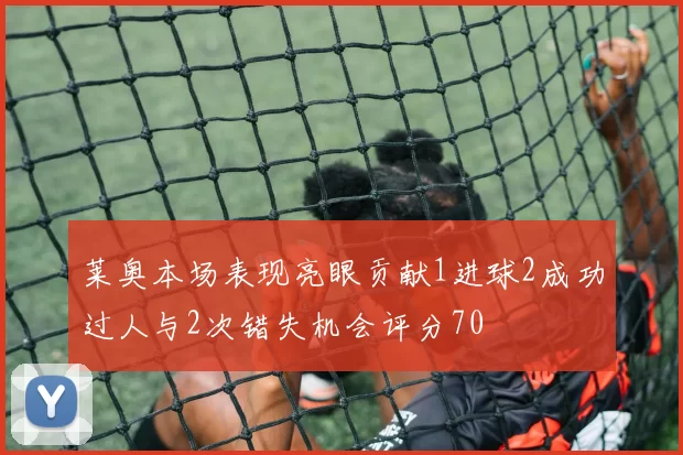 莱奥本场表现亮眼贡献1进球2成功过人与2次错失机会评分70